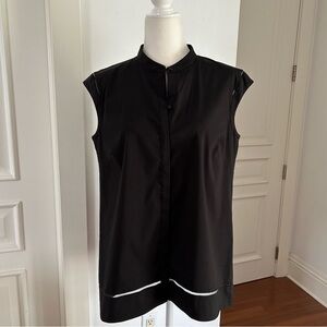 Lafayette 148 New York Sleeveless Black Top